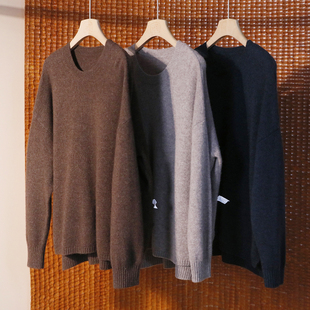 套头宽松保暖针织毛衣上衣 冬季 落肩袖 圆领牦牛绒针织衫 751 新款