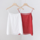 新款 纯色宽松显瘦苎麻女背心 复古打底盘扣吊带上衣 夏季 4SP231