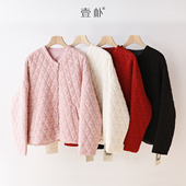 胸围136 新中式 盘扣刀切棉夹棉加厚小棉衣外套上衣5SP576 衣长62