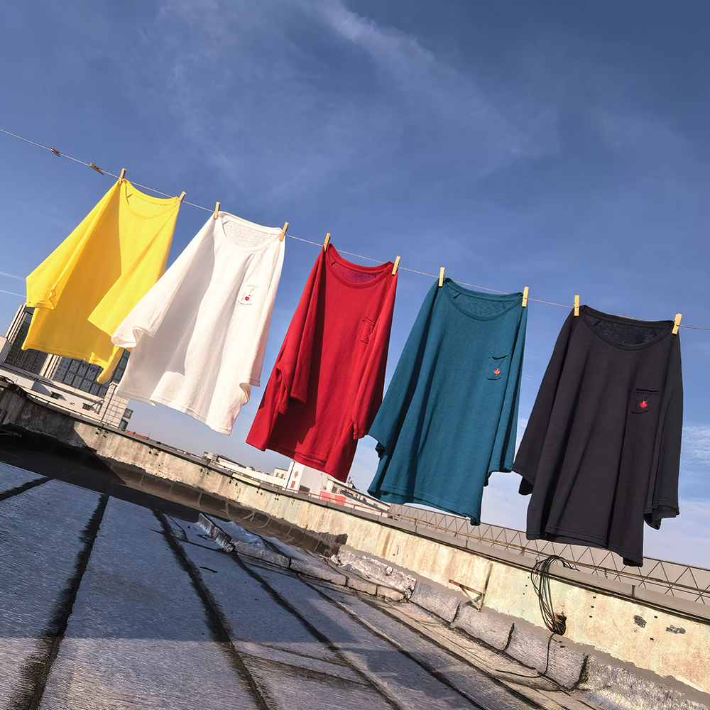 【小苹果】口袋刺绣落肩袖宽松大版T恤 夏季显瘦打底衫上衣 565TK