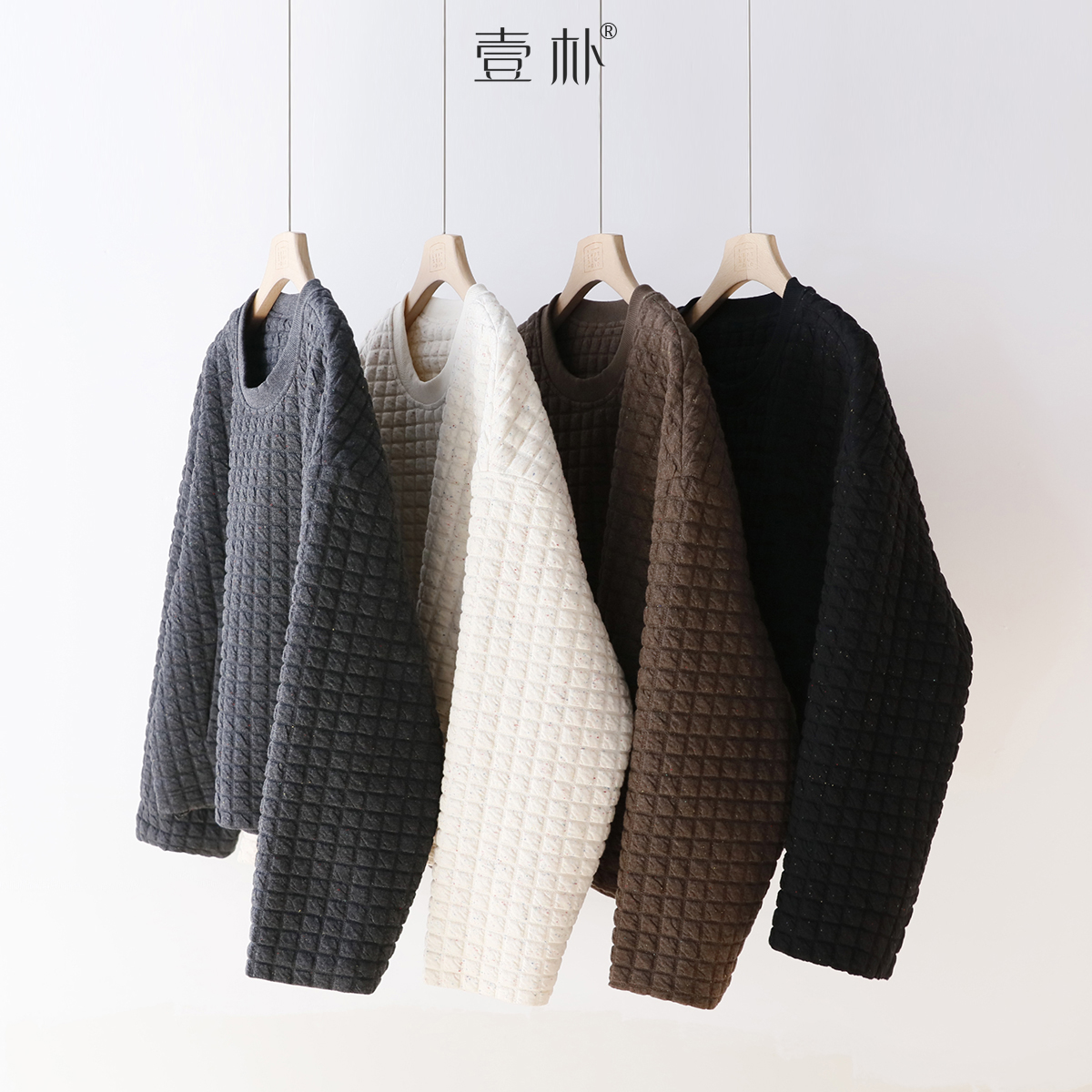 彩棉点点刀切棉夹棉加厚小棉衣 百搭宽松保暖套头卫衣上衣 5SP617