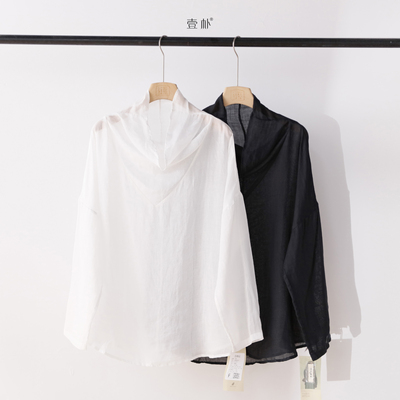 宽松型原创设计长袖苎麻