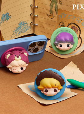 POPMART泡泡玛特DIMOO WORLD × PIXAR联名系列磁吸手机支架盲盒