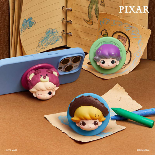 POPMART泡泡玛特DIMOO WORLD × PIXAR联名系列磁吸手机支架盲盒