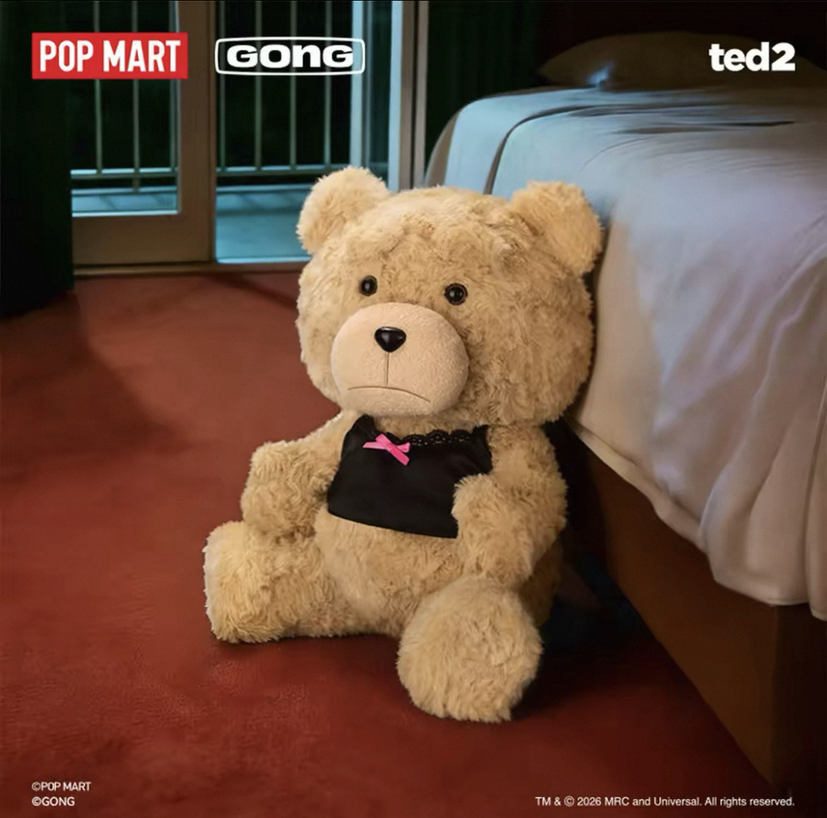 POPMART泡泡玛特TED2泰迪熊HOT NERD TED可动毛绒玩偶30CM大娃礼