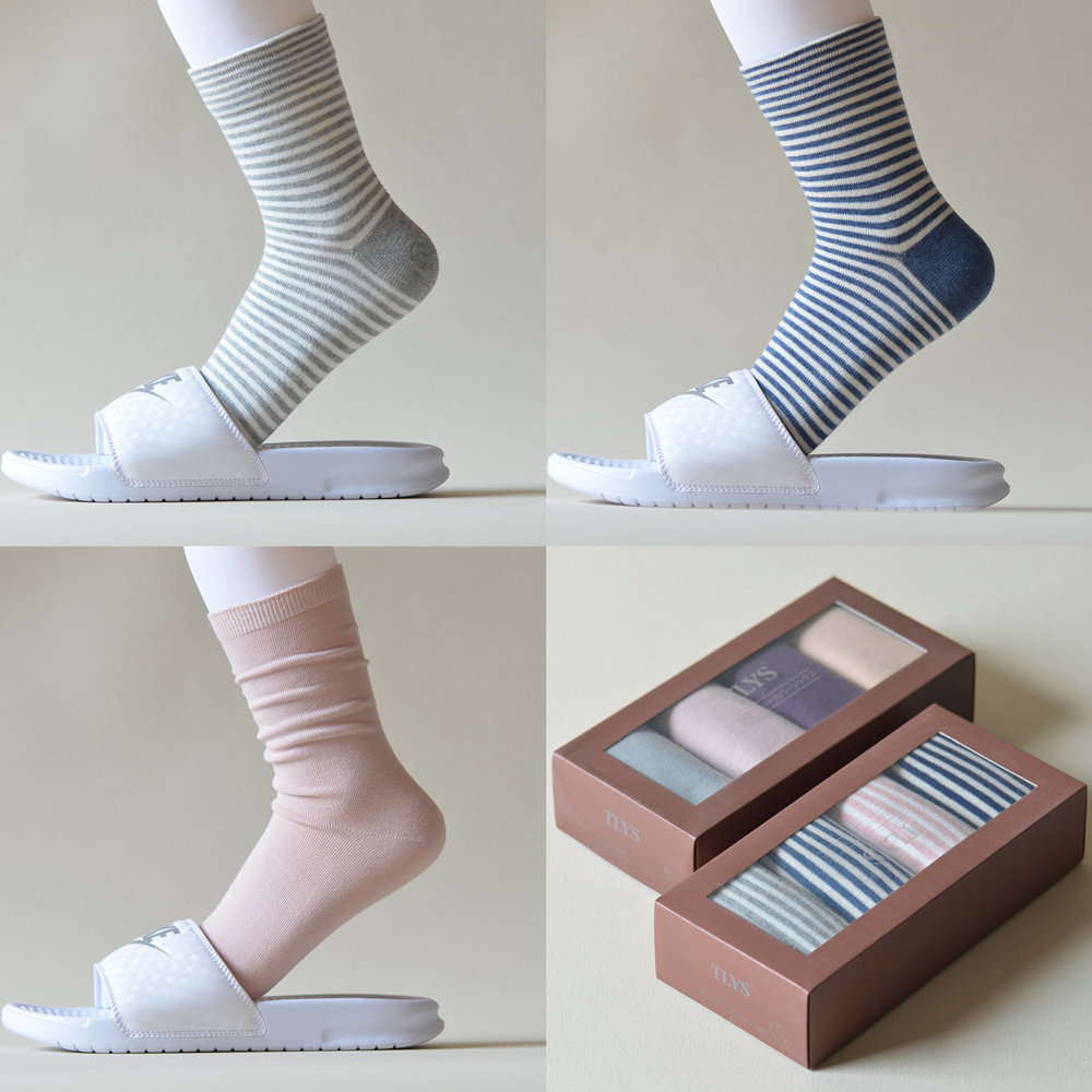 不硌脚无骨长绒棉中筒春秋女袜