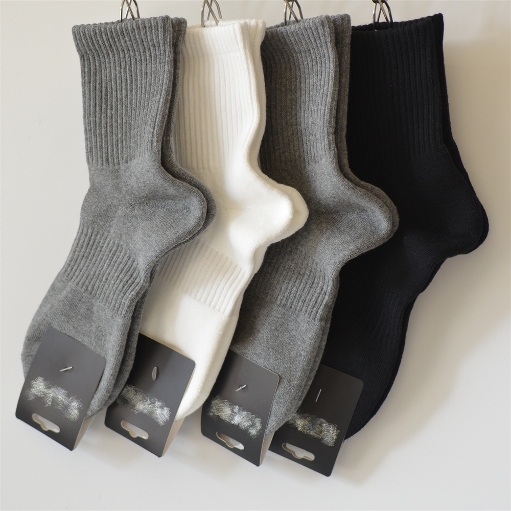 毛巾底毛圈全棉加厚男运动袜