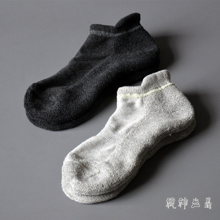 袜神出品 纯棉男士加厚毛巾底船袜子 纯黑白灰色运动毛圈短袜吸汗,女士内衣/男士内衣/家居服,短袜,淘宝优惠券,粉丝福利购,淘宝优惠卷