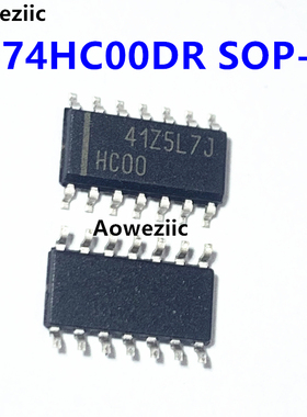 10个 SN74HC00DR SOP-14 贴片 丝印 HC00 四路 2输入正与非门芯片