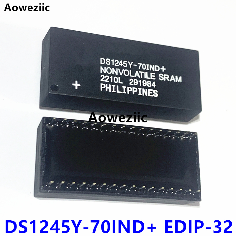 1个 DS1245Y-70IND+ EDIP-32 直插 电梯时钟芯片IC 全新国产