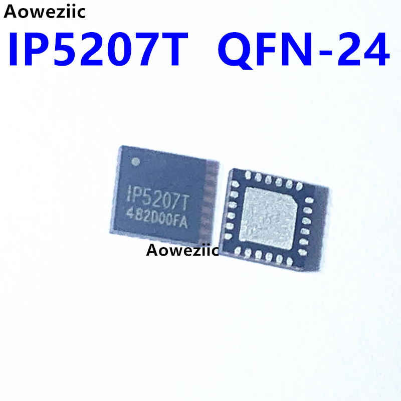 IP5207T QFN-24-EP(4*4) IP5207 1.2A充放电带NTC功能移动电源IC