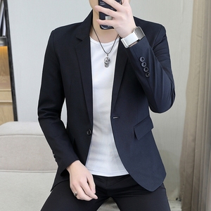 605P55 秋季男士西服上衣小西装外套单件修身休闲潮流帅气图片