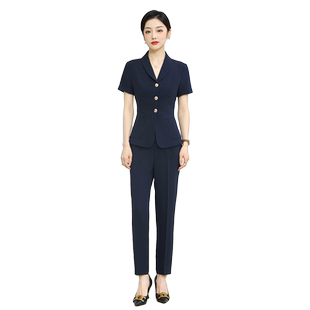 韩茗雅职业套装女士正装夏天时尚韩版小个子西装白领上班工作服薄