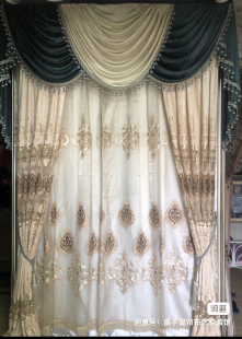 福州实体店加厚雪尼尔刺绣欧式 清仓窗帘 大花窗帘窗纱客厅卧室特价