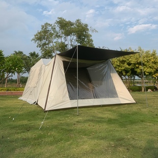 户外露营牧高笛假日山居5.9延伸围布全封闭tpu加装 烟囱口防风防雨