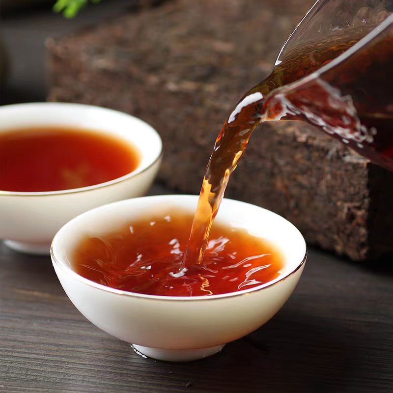 云南普洱茶勐海陈年普洱熟茶 米香砖茶一斤2002年优质红茶老茶砖