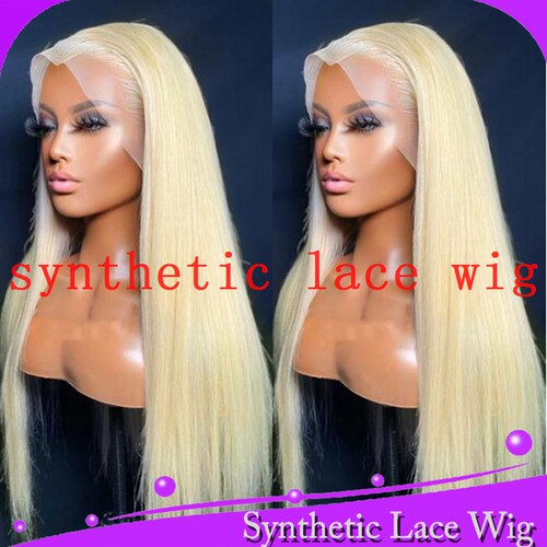 金色系高温丝前蕾丝整顶假发可染烫blonde hair lace front wig