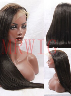 全蕾丝full lac wig半蕾丝front lace wig棕色假发逼真自然发际线