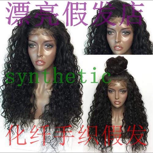 kinky curly front lace wig baby hair 欧美小卷外贸出口假发