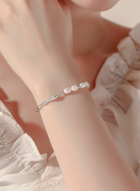 情人节礼物S925纯银淡水珍珠手链