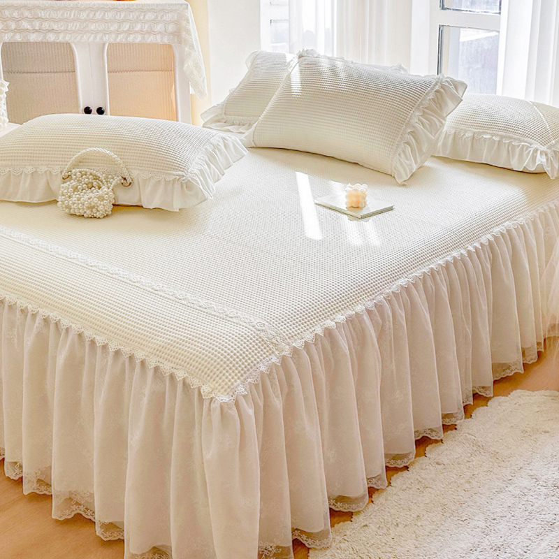 夏季a類涼感冰絲華夫格涼席床裙