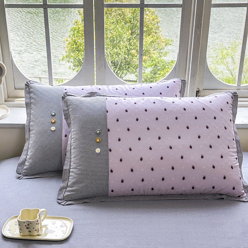 a类公主风全棉枕套纯棉