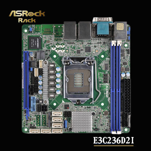 ASROCK/华擎科技 E3C236D2I 永擎工作站主板 服务器主板