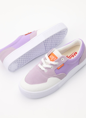 几朱可001B春秋减震翻毛皮包头耐磨透气舒适紫色时尚专业滑板鞋