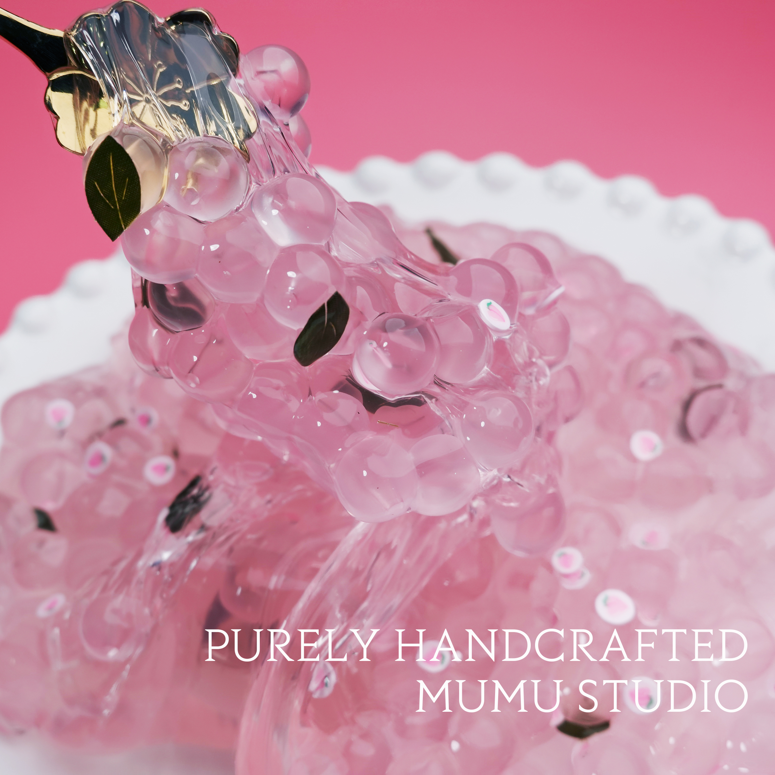 桃气泡泡粉嫩少女心水晶泥橡皮泥