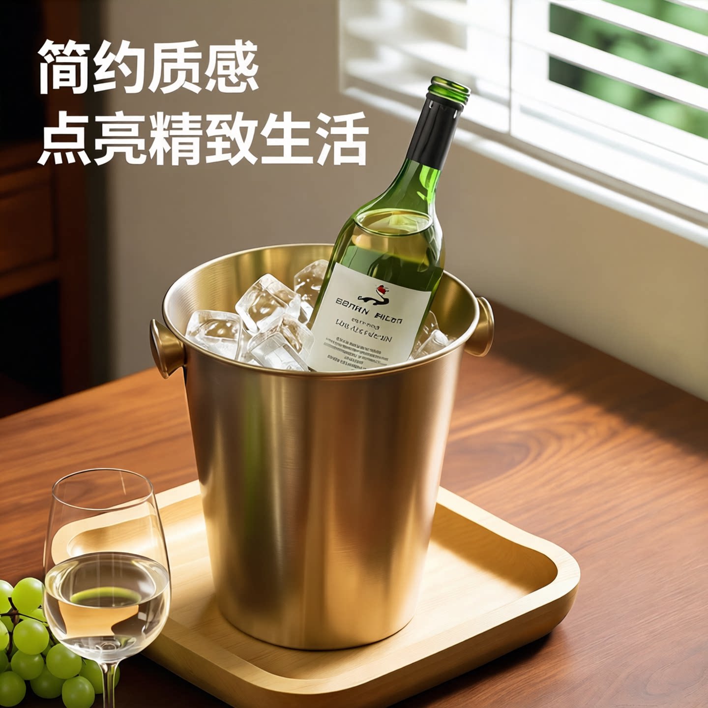 304不锈钢冰桶小吃提桶炸鸡桶冰粒酒吧桶自助餐小桶加大号啤酒桶