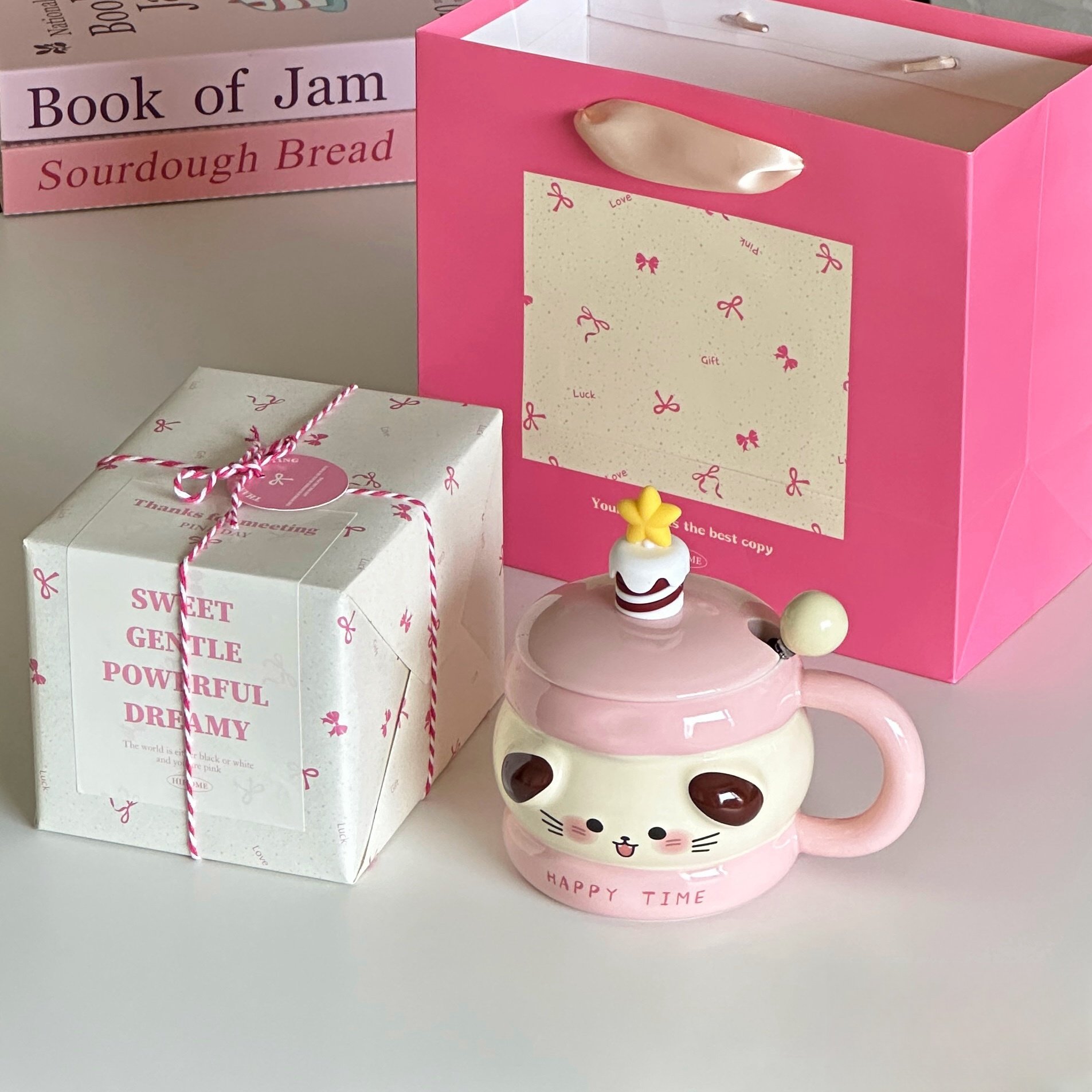 超可爱蛋糕马克杯生日喝水带盖勺杯子陶瓷杯伴手礼物生日宿舍实用,餐饮具,马克杯,淘宝优惠券,粉丝福利购,淘宝优惠卷