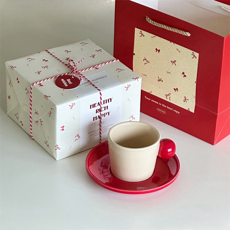 创意球形设计撞色陶瓷咖啡杯