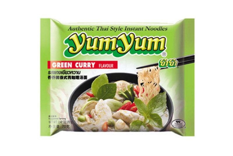 满十袋包邮 泰国进口方便面yumyum养养泰式青咖喱汤面袋装70g泡面