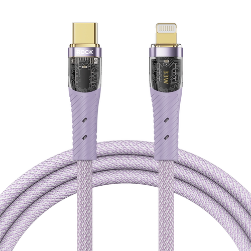 ROCK适用100W苹果16/15充电器线适用iphone17promax手机pd20W快充MFI认证typec转lightning数据线usbc充电线
