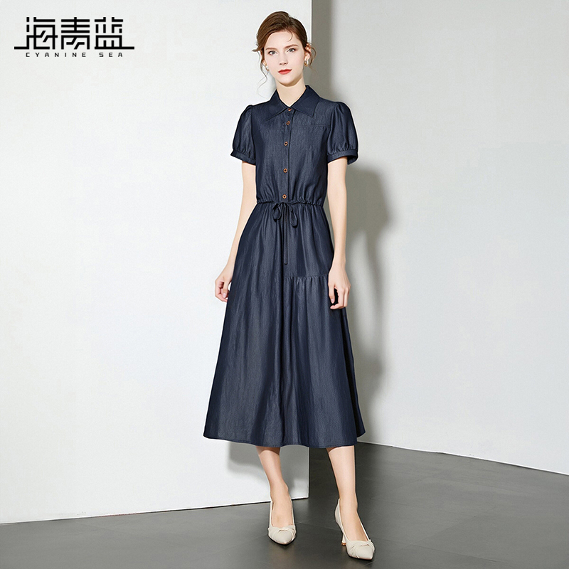 海青蓝套装牛仔两件套