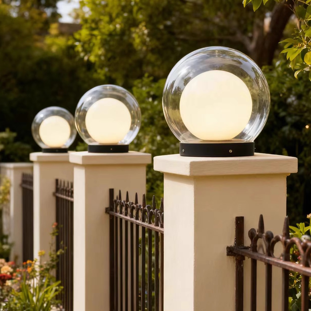 球中球户外太阳能月球灯