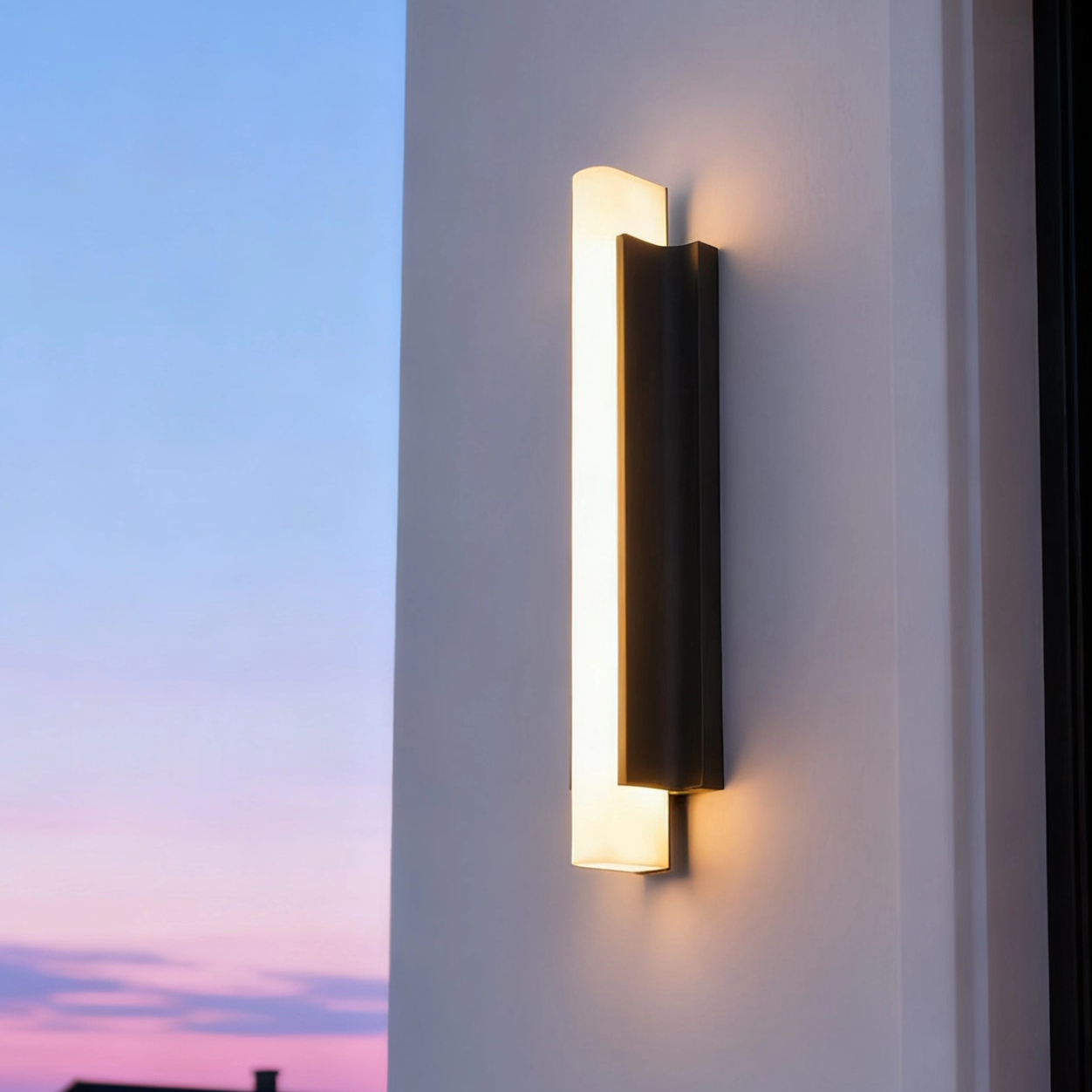 现代简约户外仿云石壁灯