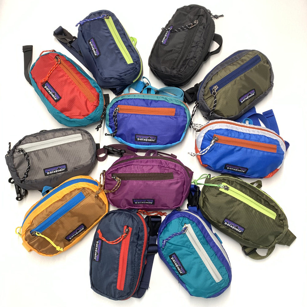 pata 巴塔新款户外休闲小腰包胸包轻量防水尼龙 1升腰包 男女挎包