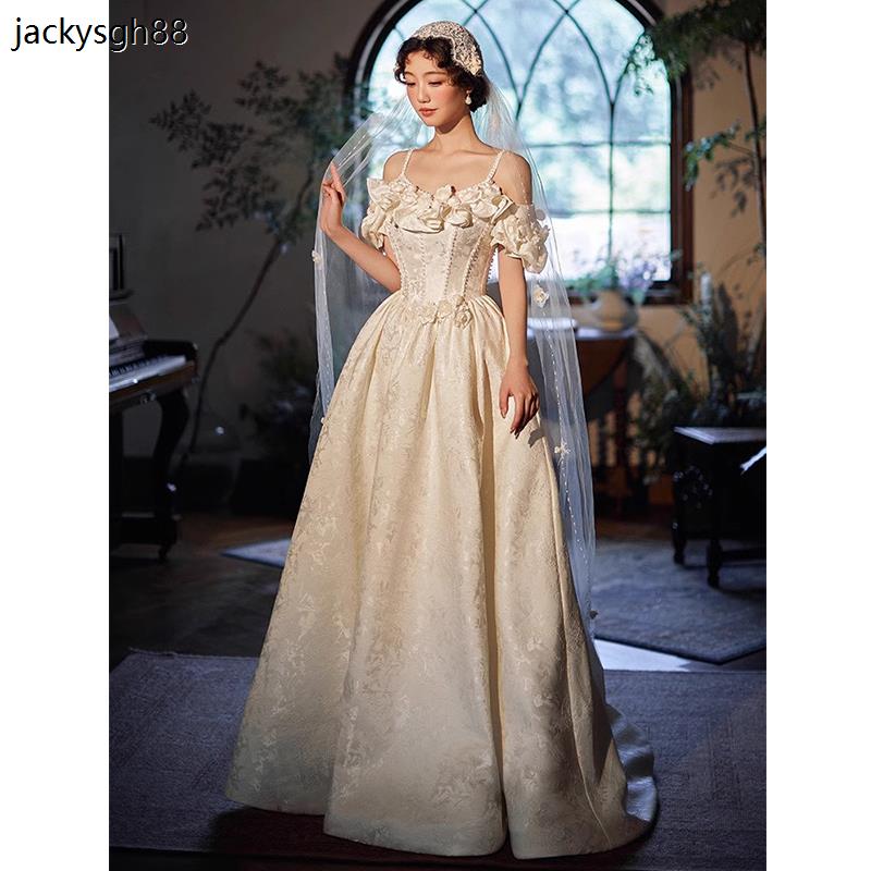 白色订婚晚礼服女2025新款