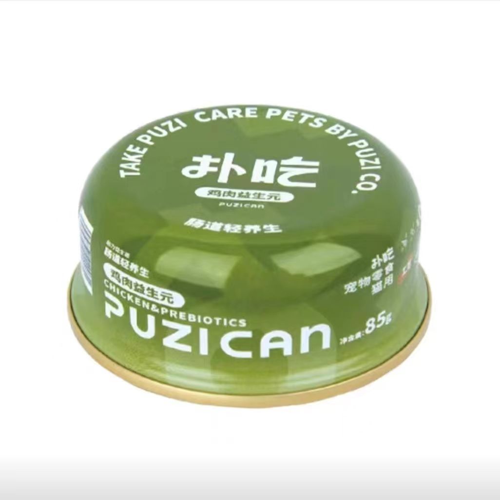 扑吃小绿帽猫罐头补水罐头宠物零食罐头猫湿粮罐头猫零食罐头