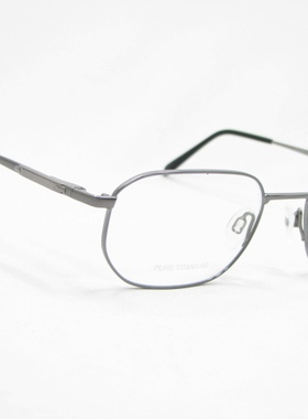 夏蒙纯钛眼镜架CH8123 GR 灰色 大框 复古框 眼镜框1