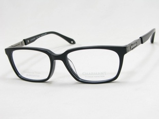 夏蒙板材近视眼镜框架男女款Charmant CH10257黑色茶色红色1