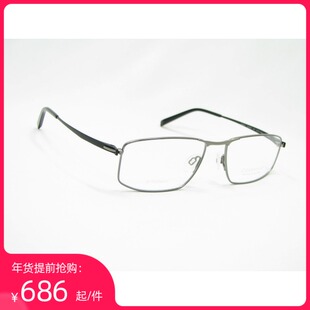 夏蒙BETA钛眼镜架CH10761 GR 枪色 大框 方框 眼镜框1