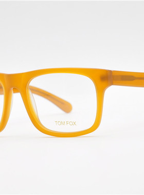 Tom Fox板材框近视眼镜框眼镜架 TF5025 MYLW 大框 黄色 男女时尚