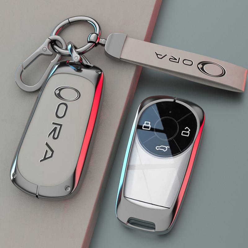 2023款欧拉好猫钥匙套闪电猫高级芭蕾猫汽车装饰改装专用品壳扣包