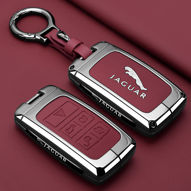 捷豹原车皮锌合金钥匙套