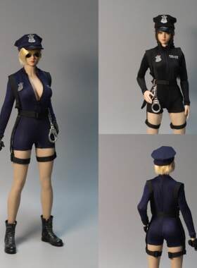 1/6兵人衣服女人偶女警COS紧身衣