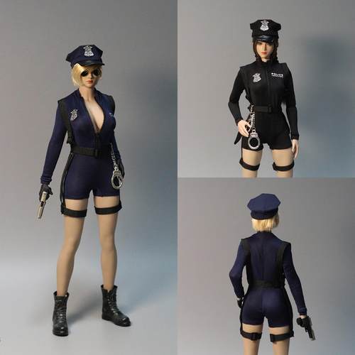 1/6兵人衣服女人偶女警COS紧身衣