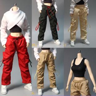 DMTOYS 1/6女兵人衣服 潮流卫衣工装套装 12寸tbl包胶女素体人偶