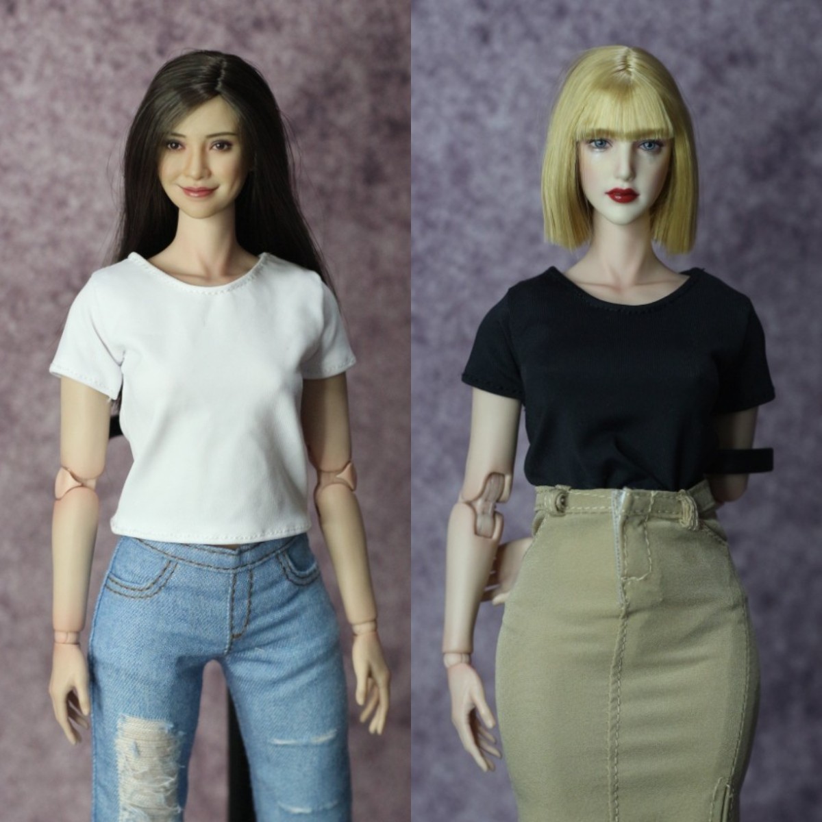 1比6兵人衣服女纯色T恤人偶服装